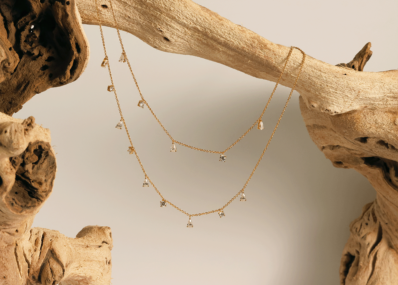 elegant necklace stack made to elevate your evening look