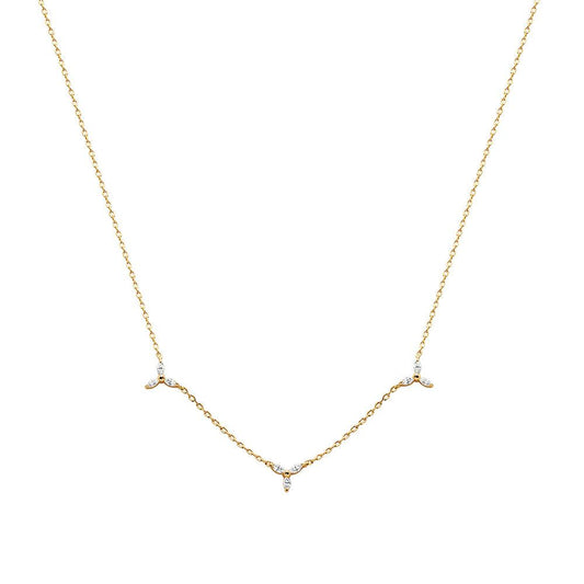 Floral Trillium Station Necklace