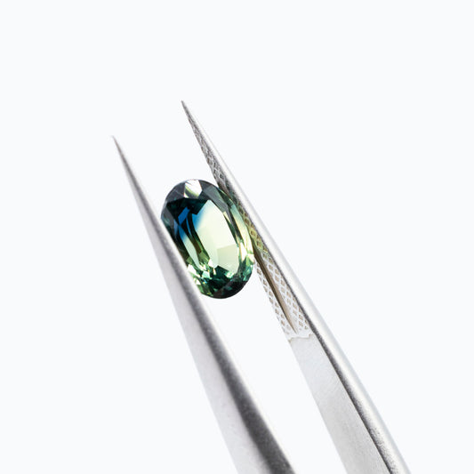 1.097ct Parti Color Australian Sapphire Brilliant Oval Cut