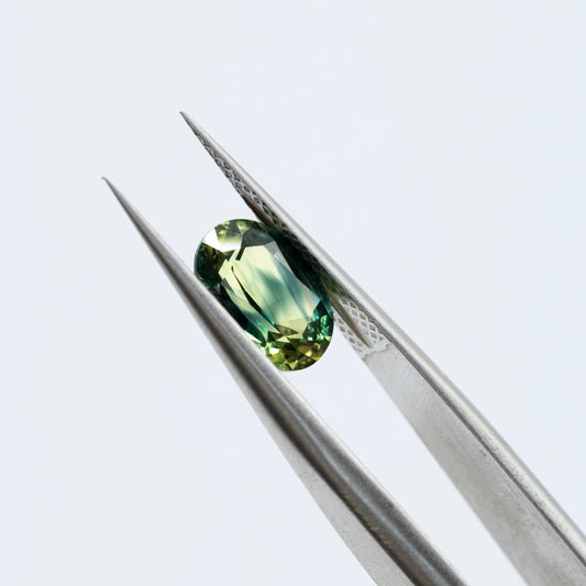1.56ct Parti Color Australian Sapphire Brilliant Oval Cut