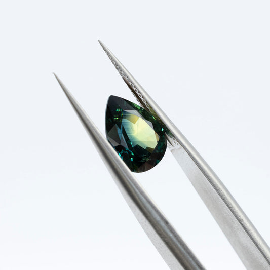 2.05ct Parti Color Australian Sapphire Brilliant Pear Cut