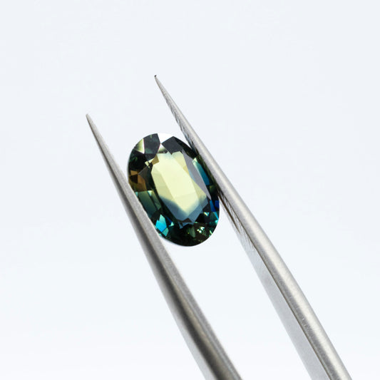 2.06ct Parti Color Australian Sapphire Brilliant Oval Cut