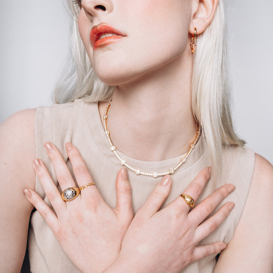 Celestial Harmony Tennis Necklace