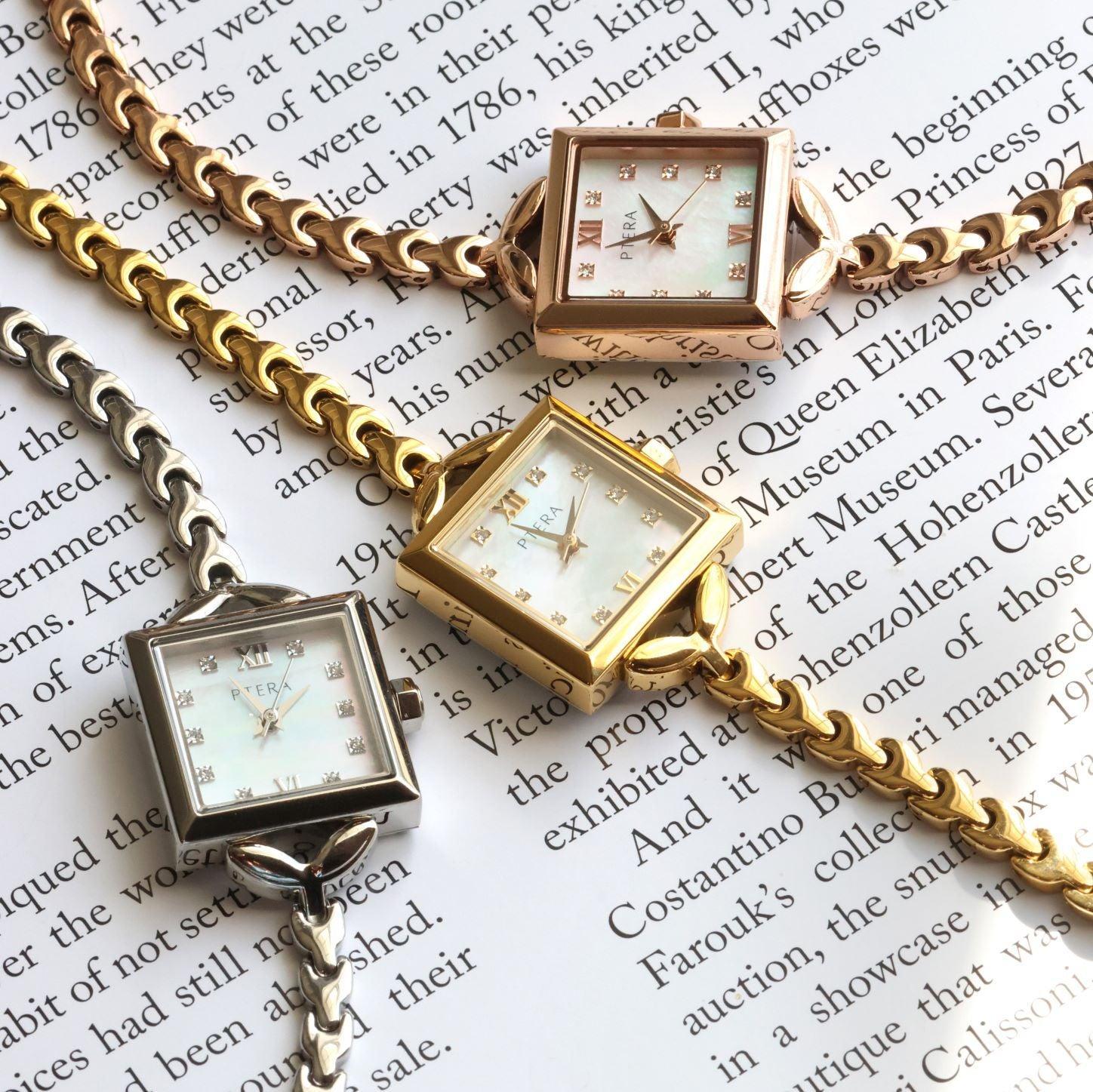 Gold Tone Antique Watch - Ptera Jewelry