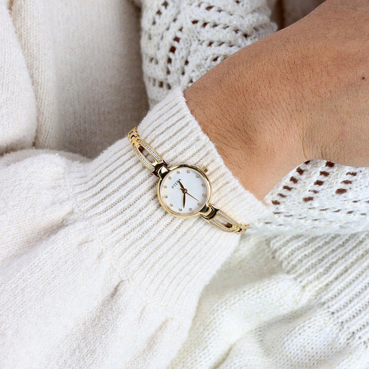 Gold Tone Nightingale Watch - Ptera Jewelry