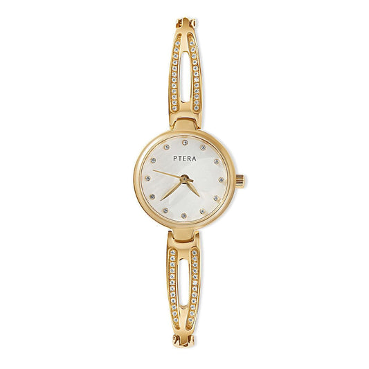 Gold Tone Nightingale Watch - Ptera Jewelry