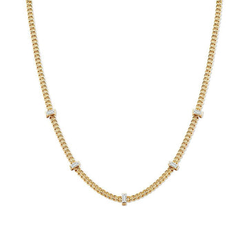 Baguette Stone Chain Necklace - Ptera Jewelry