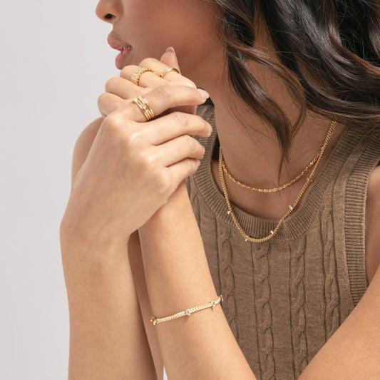 Eternity line Round Stone Tennis Necklace - Ptera Jewelry
