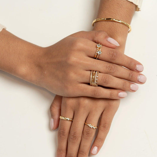 Gemstone Pavé Ring - Ptera Jewelry