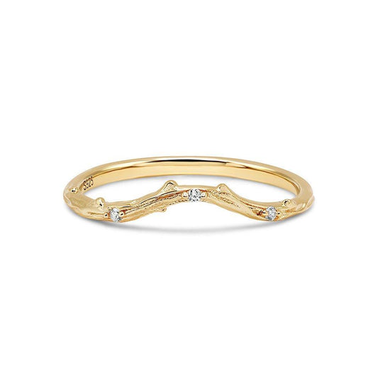 Quercus Alba Wishbone Ring - Ptera Jewelry