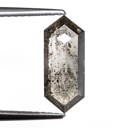 2.19ct Champagne Salt & Pepper Diamond Hexagon Rose Cut