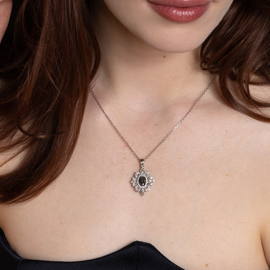 Annalise in Platinum with Salt & Pepper Diamond