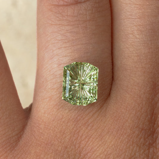 3.67cts Light Green Tourmaline Fantasy Cut Fancy Shape
