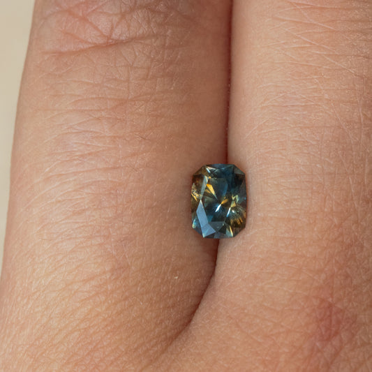 1.08ct Blue-Orange Particolored Montana Sapphire