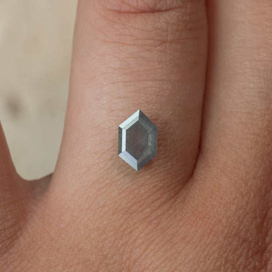 1.52ct Salt & Pepper Diamond Hexagon Step Cut