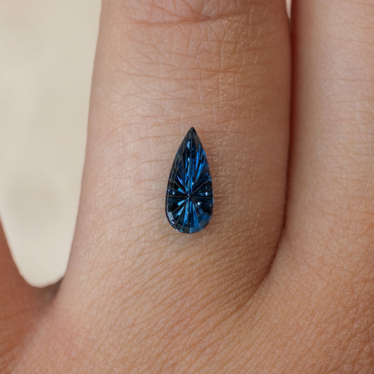 0.85cts Blue Australian Sapphire Starbrite™ Cut Pear