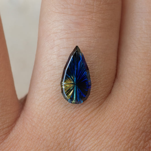 3.02ct Parti Color Australian Sapphire Starbrite™ Cut Pear