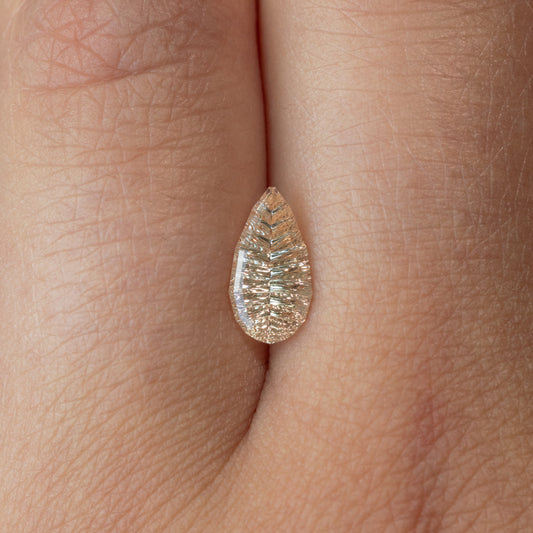 1.85ct Peach Sapphire Deep Concave™ Pear Cut
