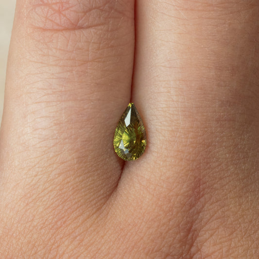 1.63ct Yellow Sapphire Radiant Style Cut Pear