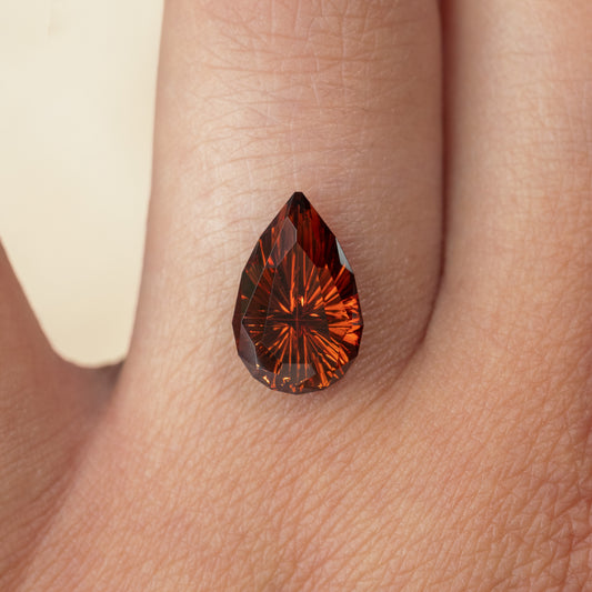4.95cts Brown Zircon Starbrite™ Cut Pear