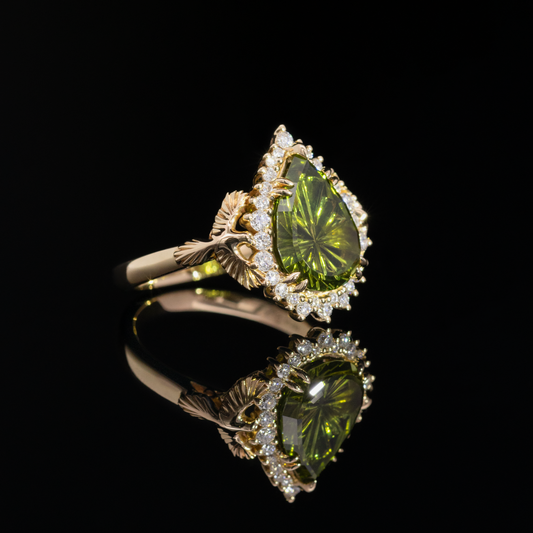 Willowbird ring in 14K Gold with Parti Sapphire