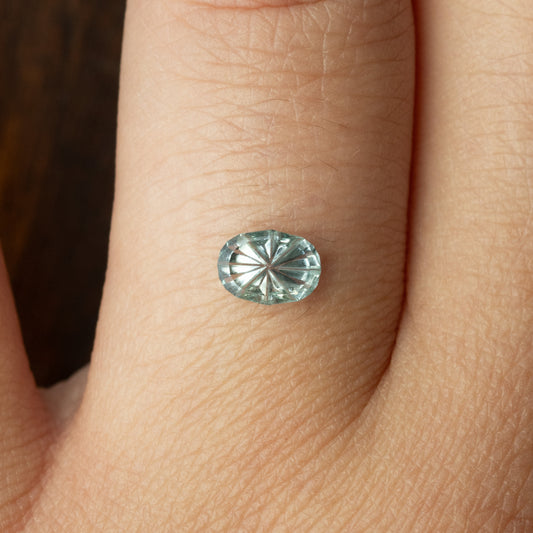 0.55ct Light Blue Montana Sapphire Fantasy Cut Oval