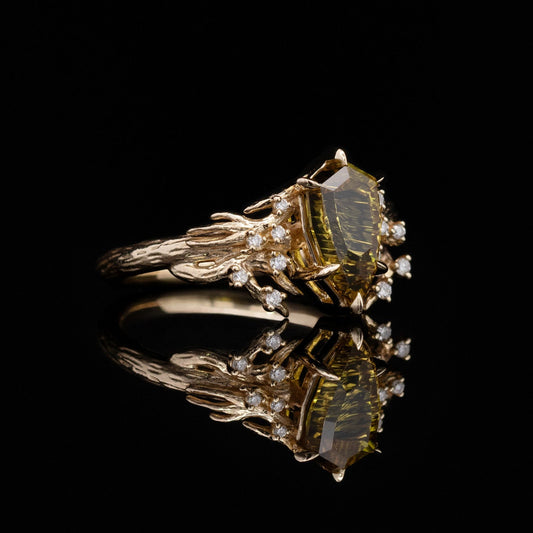 Artemis Ring in 14K Gold with Yellow Sapphire