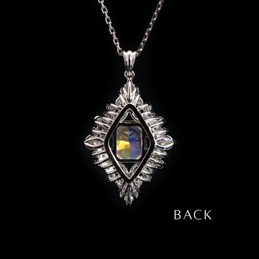 Empressa Necklace in 14K White Gold with Moonstone