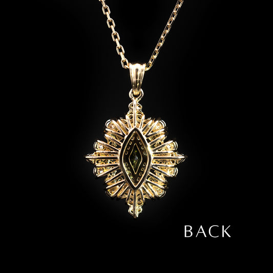 Annalise in 14k Gold with Blue/Green Sapphire