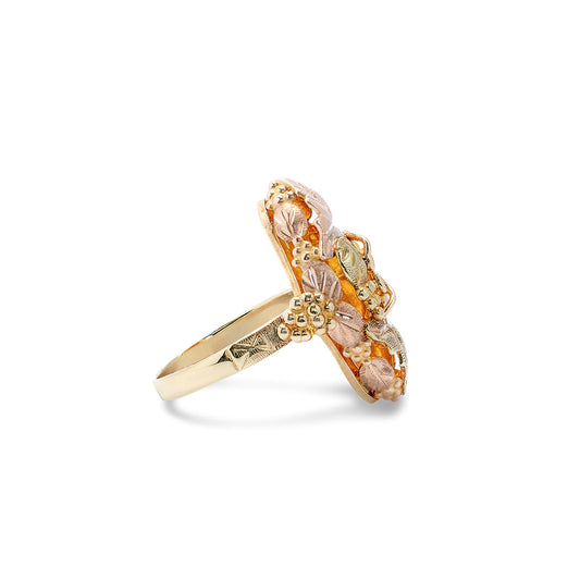 10K Two Toned Grapevine Ring