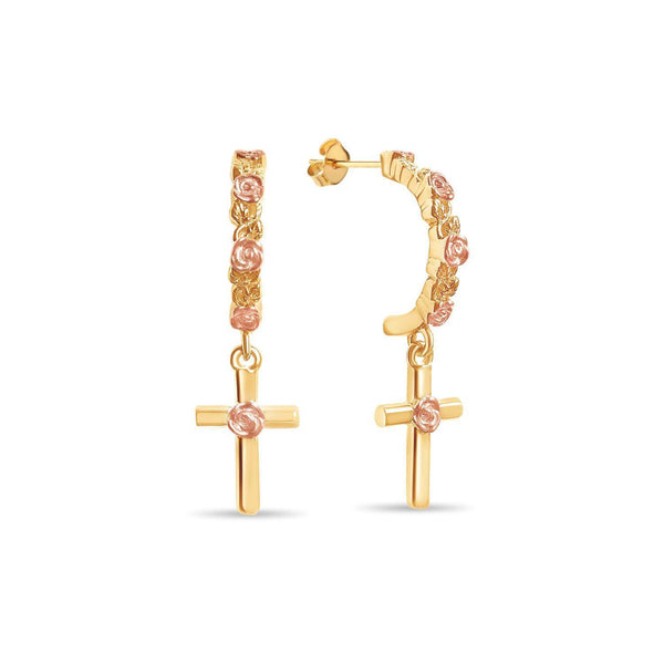 ゴールド ローズ イヤリング 【 ROSE 14K GOLD BUD POST EARRINGS 】-