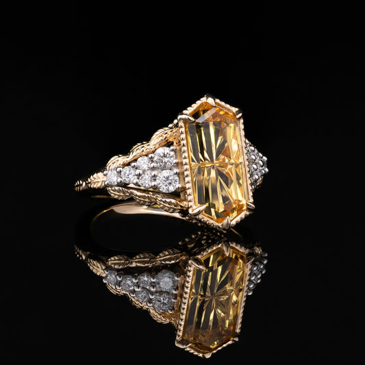 First Blush Ring in 14K Gold with Golden Beryl
