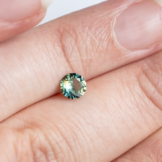 0.70ct Parti Color Australian Sapphire Brilliant Round Cut