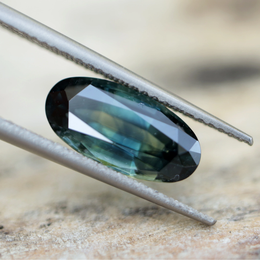 3.03ct Parti Color Australian Sapphire Brilliant Oval Cut