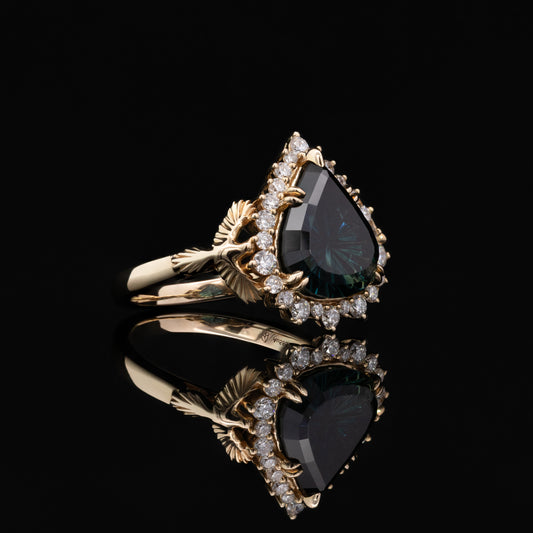 Willowbird Ring in 14K Gold with Blue Sapphire