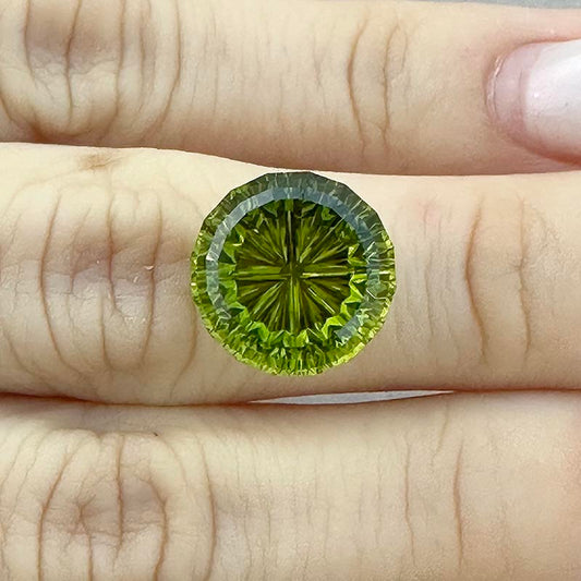 7.67cts Green Tourmaline Starbrite™ Cut Round
