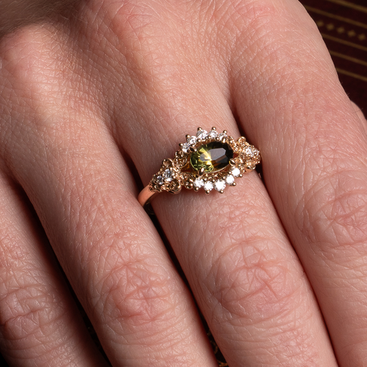 Amorette with Yellow-Green Sapphire