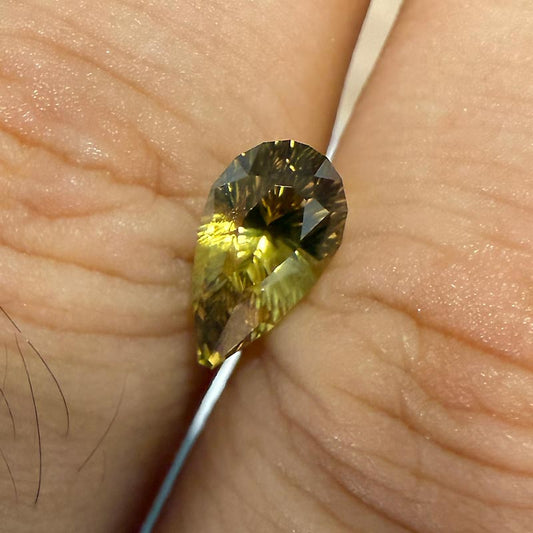 1.63ct Yellow Sapphire Radiant Style Cut Pear