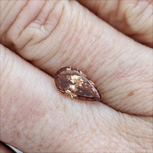 1.97ct Yellow Brown Sapphire Radiant Style Cut Pear