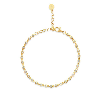 Eternity Line Round Stone Tennis Bracelet - Ptera Jewelry