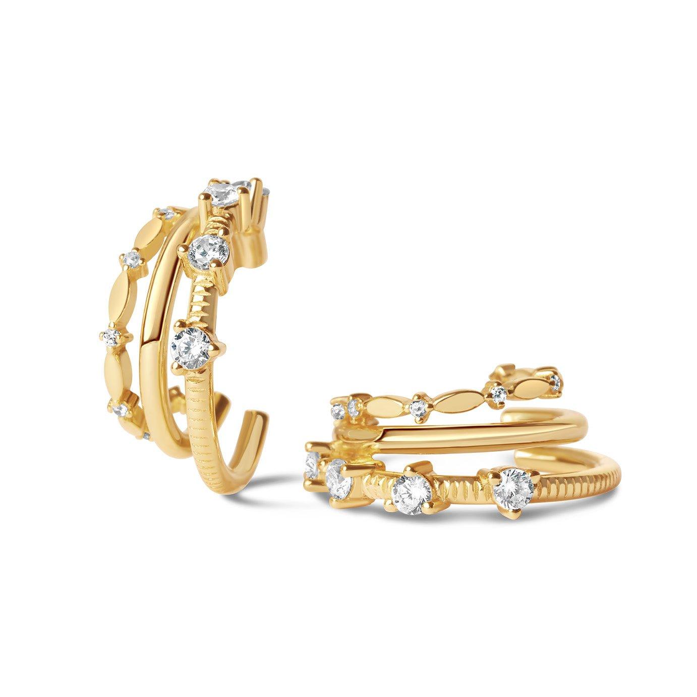 Athena Triple Hoop Stack - Ptera Jewelry