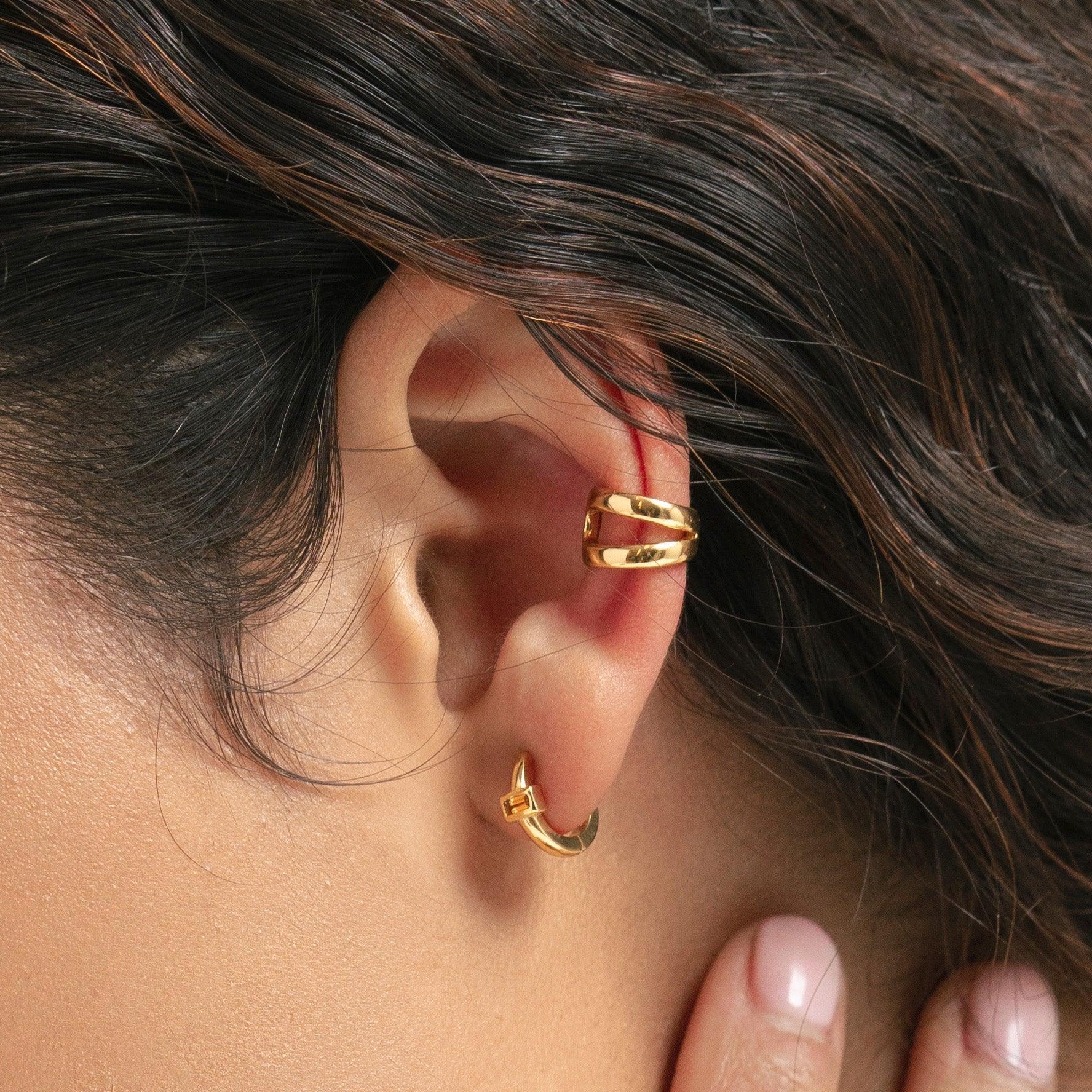 Classic Double Banded Ear Cuff - Ptera Jewelry