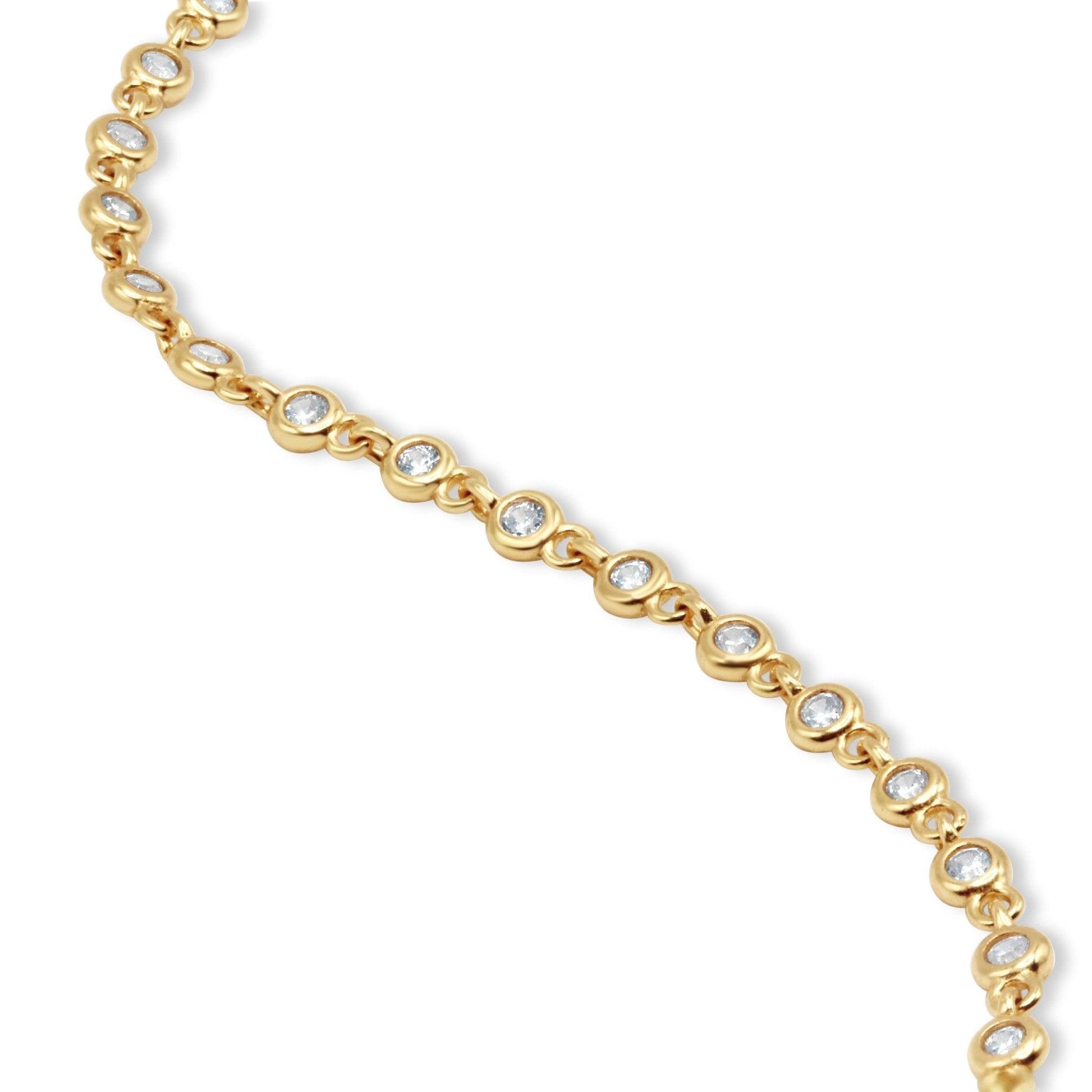 Eternity line Round Stone Tennis Necklace - Ptera Jewelry