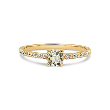Gemstone Pavé Ring - Ptera Jewelry