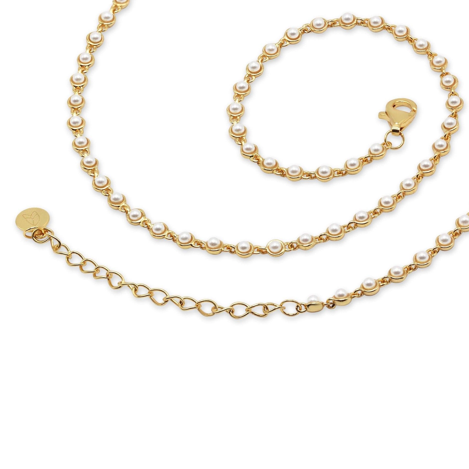 Nephelai Pearl Tennis Necklace - Ptera Jewelry