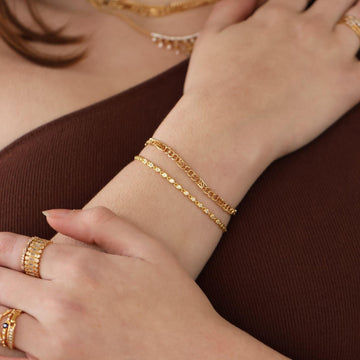 Ptera Signature Figaro Chain Bracelet - Ptera Jewelry